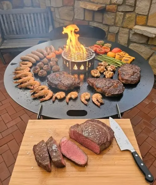 ABW Feuertonne mit Grillzubehör